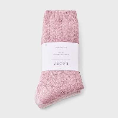 Women's Brushed Terry Lined 2pk Cozy Crew Socks - Auden™ White/Beige 4-10 1 Women's Brushed Terry Lined 2pk Cozy Crew Socks - Auden™ White/Beige 4-10