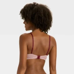 Women's Cotton Lightly Lined Demi Bra - Auden™ Berry Red