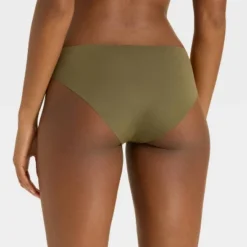 Women's Laser Cut Bikini Underwear - Auden™ Moss Green