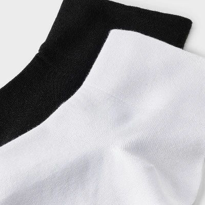 Women's Ultra Smooth Supersoft Fine Gauge Knit 4pk Ankle Socks - Auden™ Black/White 4-10: Non-Binding Cuff, Midweight Fabric 2 Women's Ultra Smooth Supersoft Fine Gauge Knit 4pk Ankle Socks - Auden™ Black/White 4-10: Non-Binding Cuff, Midweight Fabric - Image 2
