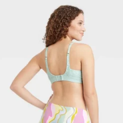 Women's Lace Wirefree Plunge Bra - Auden™ Green