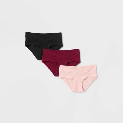 Maternity 3pk Under The Belly Maternity Hipster Underwear - Auden™ Pink/Maroon/Black 3 Maternity 3pk Under The Belly Maternity Hipster Underwear - Auden™ Pink/Maroon/Black - Image 3
