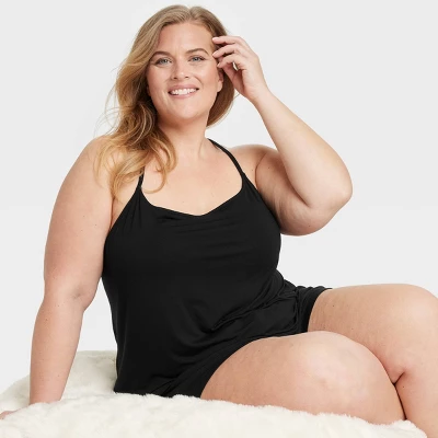 Women's Cloud Knit Tank Top And Shorts Pajama Set - Auden™ 2 Women's Cloud Knit Tank Top And Shorts Pajama Set - Auden™ - Image 2