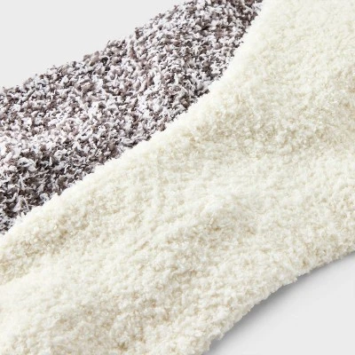 Women's Marled 2pk Cozy Crew Socks - Auden™ 4-10 2 Women's Marled 2pk Cozy Crew Socks - Auden™ 4-10 - Image 2