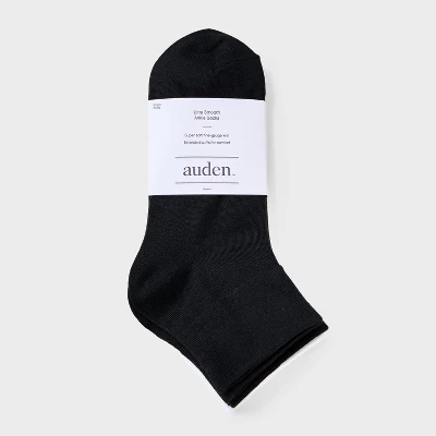 Women's Ultra Smooth Supersoft Fine Gauge Knit 4pk Ankle Socks - Auden™ Black/White 4-10: Non-Binding Cuff, Midweight Fabric 1 Women's Ultra Smooth Supersoft Fine Gauge Knit 4pk Ankle Socks - Auden™ Black/White 4-10: Non-Binding Cuff, Midweight Fabric