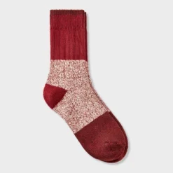 Women's Colorblock Ribbed Super Soft Crew Boot Socks - Auden™ Red/Tan 4-10 -Auden Shop GUEST 86d19543 4f77 4f37 a584 62e04faa6fe6