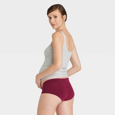 Maternity 3pk Under The Belly Maternity Hipster Underwear - Auden™ Pink/Maroon/Black 2 Maternity 3pk Under The Belly Maternity Hipster Underwear - Auden™ Pink/Maroon/Black - Image 2