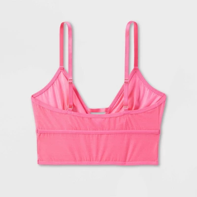 Women's Mesh Longline Bralette - Auden™ Pink 1 Women's Mesh Longline Bralette - Auden™ Pink