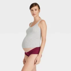 Maternity 3pk Under The Belly Maternity Hipster Underwear - Auden™ Pink/Maroon/Black