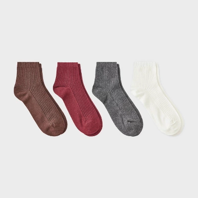 Women's Ultra Soft Everyday Rib-Knit 4pk Ankle Socks - Auden™ 3 Women's Ultra Soft Everyday Rib-Knit 4pk Ankle Socks - Auden™ - Image 3