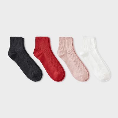 Women's Ultra Soft Everyday Rib-Knit 4pk Ankle Socks - Auden™ 5 Women's Ultra Soft Everyday Rib-Knit 4pk Ankle Socks - Auden™ - Image 5
