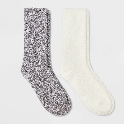 Women's Marled 2pk Cozy Crew Socks - Auden™ 4-10 3 Women's Marled 2pk Cozy Crew Socks - Auden™ 4-10 - Image 3